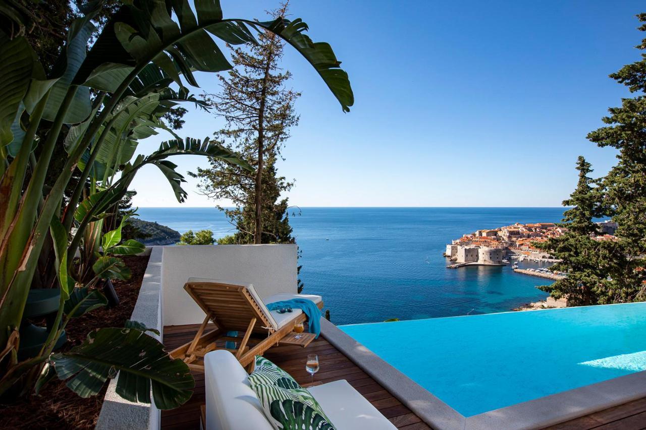 Villa T Dubrovnik - Wellness And Spa Luxury Villa With Spectacular Old Town View Exteriör bild