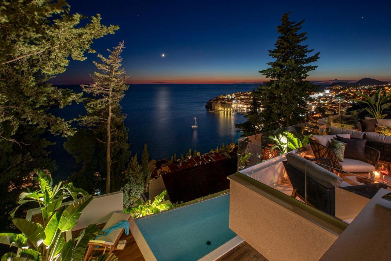 Villa T Dubrovnik - Wellness And Spa Luxury Villa With Spectacular Old Town View Exteriör bild